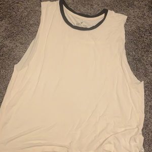 American Eagle Soft & Sexy Cream Muscle Tank Top